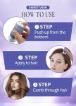 SWEET VIEW Hair Wax Stick & Slick Back Hair Brush for Tame Flyaways, Frizz, Sleek Ponytail, Buns | Pomade/Balm/Gel Stick for Woman, Styling Accessories for Girls, Kids