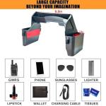 JVMA Center Console Gear Shift Organizer Tray for Jeep Gladiator Accessories and Jeep Wrangler JL JLU 2025 2024 2023 2022-2018 Rubicon Sahara 4xe Storage Box, Car Trash Bag Hook (US Patent) Interior