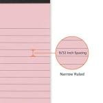 Amazon Basics Narrow Ruled 5-Inch by 8-Inch Lined Writing Note Pads, 6 Count (50 Sheet Pads), Multicolor