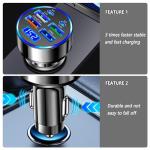 6 Ports Fast Car Charger with Voltage Monitor,Car Cigarette Lighter USB Charger (PD+QC3.0) Compatible with iphone13/14/15 & Most Android Models,Car Must Haves USB C Car Charger (1PCS)