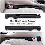 Car Seat Gap Filler Set of 2, Soft Foam Multifunctional Seat Side Gap Filler with Organizer & Hook Function, 3in1 Gap Stopper Universal Fit Car SUV Truck Fill The Gap Between Seat & Console