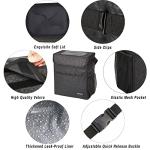 SIBOFUEGO Cute Car Trash Can with Lid – Multipurpose Collapsible Trash Bin for Car, Leak-Proof Organizer, Waterproof Garbage Can with Storage Pockets & Adjustable Straps, 2 Gallons (Black Leopard)