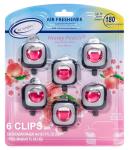 Air Jungles Honey Peach Scent Car Air Freshener Clip, 6 Vent Clips, 4ml Each, Long Lasting Air Freshener, Up to 180 Days Car Refresher Odor Eliminator