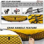 Muslogy Envelope Style Trunk Cargo Net Compatible with 2021-2025 Chevy Suburban&Tahoe, GMC Yukon&Yukon XL, Cadillac Escalade Accessories Upgraded Mesh Storage Luggage Net with Metal Hooks