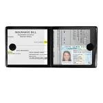 UYYE Car Registration and Insurance Card Holder, Vehicle Glove Box Car Organizer, Interior Car Accessories for Documents, Cards, License - 2 Pack