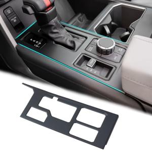 JDMCAR Central Control Gear Shift Panel Trim Cover Compatible with 2022 2023 2024 2025 Toyota Tundra/Sequoia Accessories, Gear Shift Control Anti-Scratch Panel Decorative Sticker -Matte Black
