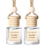 Car Air Freshener Hanging 2 Pack Vanilla Cream Air Freshener Diffuser for Cars, 45+ days Long-Lasting Fragrance, Air Fresheners Diffuser oil For Car,Car Air Freshener For Women Gift, Made in USA