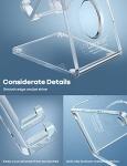 Lamicall Cell Phone Stand, Desk Accessories - Clear Office Cell Phone Holder, Acrylic Phone Stand, Desktop, Acrylic Office Desk Accessories, Office Decor, Suitable for iPhone, 4-8'' Phone
