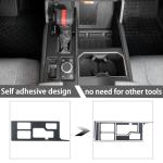 JDMCAR Central Control Gear Shift Panel Trim Cover Compatible with 2022 2023 2024 2025 Toyota Tundra/Sequoia Accessories, Gear Shift Control Anti-Scratch Panel Decorative Sticker -Matte Black