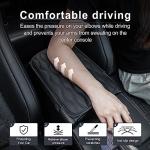 Amiss Auto Center Console Pad, Universal Waterproof Armrest Seat Box Cover, Car Interior Accessories, Leather Auto Armrest Cover Protector for Most Vehicle, SUV, Truck (Black)