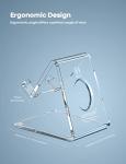 Lamicall Cell Phone Stand, Desk Accessories - Clear Office Cell Phone Holder, Acrylic Phone Stand, Desktop, Acrylic Office Desk Accessories, Office Decor, Suitable for iPhone, 4-8'' Phone