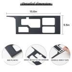 JDMCAR Central Control Gear Shift Panel Trim Cover Compatible with 2022 2023 2024 2025 Toyota Tundra/Sequoia Accessories, Gear Shift Control Anti-Scratch Panel Decorative Sticker -Matte Black