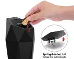 Ginsco Car Trash Can Cup Holder, 2 Pack Mini Trash Can with Lid, Car Accessories for Interior, Leakproof Small Trash Cup for Home with Additional 2 ABS Hooks and 90pcs Trash Bags Black