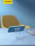 Lamicall Cell Phone Stand, Desk Accessories - Clear Office Cell Phone Holder, Acrylic Phone Stand, Desktop, Acrylic Office Desk Accessories, Office Decor, Suitable for iPhone, 4-8'' Phone