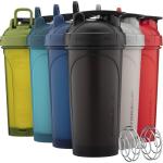 Hydra Cup ProFlow Shaker Bottles 6-Pack (28oz) | Protein Shaker Cups with Whisk Ball, Leak-Proof Lid, Hidden Carry Handle | BPA-Free Gym Mixer for Protein Powder, Mixing Supplements, Fresh Colors