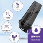 VELOMIX -4 PACK- 28 oz Protein Shaker Bottle for Protein Mixes - 4x Wire Whisk | Leak Proof Shaker Cups for Protein Shakes | Protein Shaker Bottle Pack | Protein Shake Cup(Silver Mix)