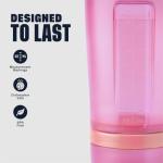 BlenderBottle Shaker Bottle with Pill Organizer and Storage for Protein Powder, Classic V2 ProStak System, 22-Ounce, Pink