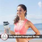 Mr. Pen- Shaker Bottles for Protein Mixes, 28 oz, 2 Pack, Clear, Protein Shaker Bottle with Wire Whisk Ball, Blender Bottle