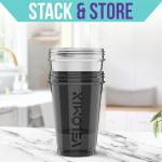 VELOMIX -2 Pack- 20 oz Protein Shaker Bottles for Protein Mixes - 2x Wire Whisk | Leak Proof Shaker Cups for Protein Shakes and Pre Workout | Protein Shaker Bottle Pack
