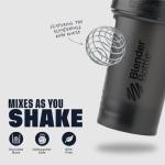 BlenderBottle Classic V2 Shaker Bottle Perfect for Protein Shakes and Pre Workout, 28-Ounce, Black, 2 Pack