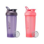 BlenderBottle Classic V2 Shaker Bottle Perfect for Protein Shakes and Pre Workout, 28-Ounce (2 Pack), Pink and Purple