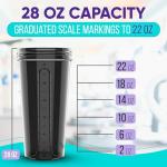 VELOMIX -6 PACK- 28 oz Protein Shaker Bottle for Protein Mixes - 6x Wire Whisk | Leak Proof Shaker Cups for Protein Shakes | Protein Shaker Bottle Pack | Protein Shake Cup (Earth Tones Collection)