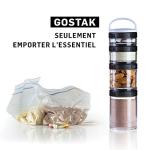 BlenderBottle GoStak Twist n' Lock Storage Jars, 40cc 4-Pak, Black