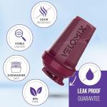 VELOMIX -4 PACK- 20 OZ Protein Shaker Bottles for Protein Mixes, Shaker Cups for Protein Shakes, Small Shaker Bottle Pack, Shaker Cup, Shakers for protein Shakes (Berry Blend-4 Pack)