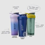 BlenderBottle Sport Shaker Bottle with Wire Whisk, 28-Ounce, Blue – Protein Shakes & Hydration for Athletes & Fitness Enthusiasts, Easy Mixing, Durable & Lightweight, Lockable Lid