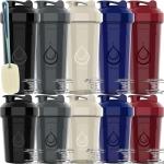 diliqua 10 PACK- Shaker Bottles with Wire Whisks for Protein Mixes | Leakproof Blender Shaker Bottle Pack | BPA-Free & Dishwasher Safe | Large 28oz & Small 20oz shaker bottle | Shaker Cups for shakes