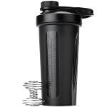 Mr. Pen- Shaker Bottles for Protein Mixes with Twist Cap, 28 oz, Black Protein Shaker Bottle with Wire Whisk Ball, Shaker Cup, Mixer Bottle