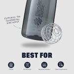 BlenderBottle SportMixer Shaker Bottle Perfect for Protein Shakes and Pre Workout, 20-Ounce, Navy