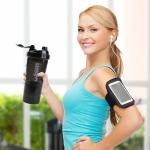 XTKS Shaker Bottle - Protein Shaker Cup with Storage Compartments - Leak-proof Workout Shake Bottles with Mixer for Smooth Mixing-500ML/16oz (PURE BLACK)