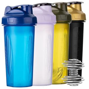 Mr. Pen- Shaker Bottles for Protein Mixes, 28 oz, 4 Pack, Colorful Protein Shaker Bottle with Wire Whisk Ball, Mixer Bottle