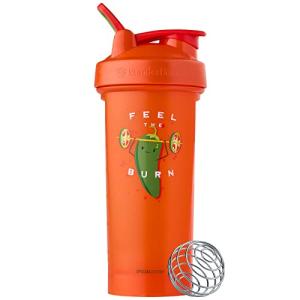 BlenderBottle Just for Fun Classic V2 Shaker Bottle Perfect for Protein Shakes and Pre Workout, 28-Ounce, Feel the Burn
