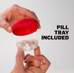 BlenderBottle ProStak Twist n' Lock Storage Jars Expansion 2-Pak with Pill Tray, All Black