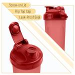 Mr. Pen- Shaker Bottles for Protein Mixes, 28 oz, 1 Pack, Red, Protein Shaker Bottle with Wire Whisk Ball, Blender Bottle