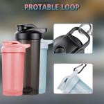 ShakerZoo 6 Pack Protein Shaker Bottles for Protein Mixes, Shaker Cups for Protein Shakes, 3 pcs 24 oz and 3 pcs 20 oz (Multicolor)