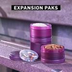 BlenderBottle ProStak Twist n' Lock Storage Jars Expansion 2-Pak with Pill Tray, All Black