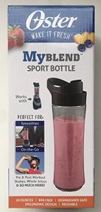 Oster MyBlend Sport Bottle BLSTAV-SMN Gray BPA Free 20 Ounces