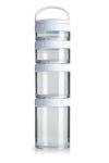BlenderBottle GoStak Twist n' Lock Storage Jars, 4-Piece Starter Pak, White
