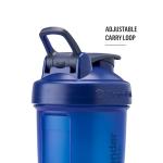 BlenderBottle Shaker Bottle with Pill Organizer and Storage for Protein Powder, Classic V2 ProStak System, 22-Ounce, Blue