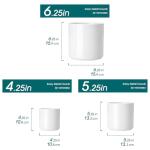 vancasso Ceramic Plant Pots, 4.25+5.25+6.25 Inch Planter Pot with Drainage Hole, Flower Pots for Indoor Outdoor Plants, Set of 3, White