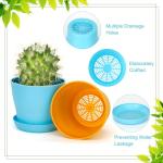 Bchjatk 8 Pcs Plant Pots,3.8" Flower Pots,Gardening Gifts,Plastic Pot for Plants,Nursery Succulent Pot Planters for Indoor Plants,Small Flower Pots,Cute Plant Pots
