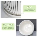 Ceramic Plant Pots Set of 3, 6.75/5.6/4.2 inch Planters with Drainage Holes and Saucer, Flower Pot Outdoor Indoor, Modern Decorative Planters for House Plants Garden Planters Succulent Pots