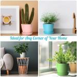 Bchjatk 8 Pcs Plant Pots,3.8" Flower Pots,Gardening Gifts,Plastic Pot for Plants,Nursery Succulent Pot Planters for Indoor Plants,Small Flower Pots,Cute Plant Pots