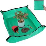 Azureblue Plant Repotting Mat for Indoor Plants Potting Soil Mix, Waterproof Plant Repotting Tray, Potting Mat Gardening Tray for Indoor Potting Succulents Cactus Orchid Pots (26.8" x 26.8")