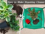 Azureblue Plant Repotting Mat for Indoor Plants Potting Soil Mix, Waterproof Plant Repotting Tray, Potting Mat Gardening Tray for Indoor Potting Succulents Cactus Orchid Pots (26.8" x 26.8")