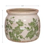 Xiaan Jiaju Ceramic Pots for Plants, Plant Pots with Drainage Hole, 6.29in. Flower Pots Ceramic Vase, Vintage Planters & Succulent Pots, Crackle Glaze Finish Planter Vase, Classic Green