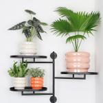 YFFSRJDJ 5.7 Inch +4.1 inch 2 pcs Ceramic Plant Pots for Indoor Plants, Rainbow Pearl Glaze Planter with Planters for Plants with Drainage Hole, Orchid Pots, Succulent Pot, Flower Pot (White)